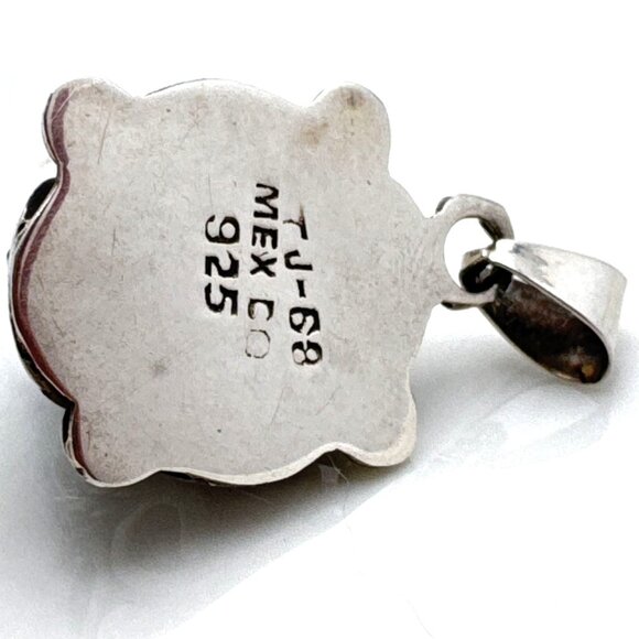 Onyx Sterling Silver Locket Poison Box Pendant .925 Vintage Mexico 6 Grams - Picture 2 of 10